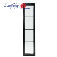 Ventana Americana NFRC TITL 24 con Rotura de Puente Térmico, Panel de Vidrio Grande, Ventana Abatible de Aluminio de Gran Tamaño
