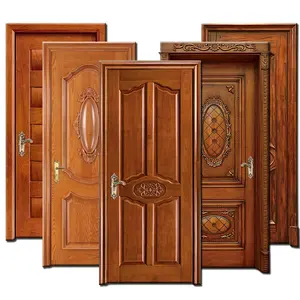 New model 100% solid wood door for bedroom from China supplier