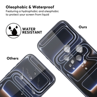 Lot de 3 protecteurs d'écran en verre trempé pour iPhone, installation facile, pour iPhone 15, 16, 17 Pro Max