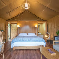 Nouveau design prix usine maison écologique étanche camping en plein air safari yourte coton toile glamping hôtel tente