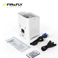 Projecteur LED sans fil DMX rechargeable 6-en-1 RGBWA UV 4x18W pour scène, idéal pour mariages et événements