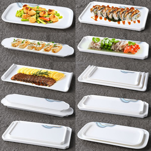 Rectangular Melamine <b>Plate</b> For Hotel Restaurant Sushi Cold Dish Snack Serving 6 Piece Set - Product Image 1