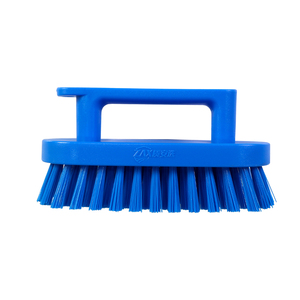 Lebensmittelechte Farbcodierte Hygiene-Reinigungsbürste mit Harten Borsten Plastik-Schrubbürste Blau mit Eisengriff - Product Image 1