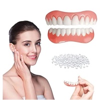 Appareil dentaire en silicone réaliste Smile, multi-usages, accessoire de photographie, dents décoratives, bandelettes blanchissantes
