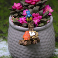 DD4078 Mini künstliche Vögel und kleine Tiere Harz statuen Feen garten zubehör und kleine Vogel figuren