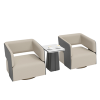 Petits ensembles de mobilier de direction en acier à dossier haut, modulaires, modernes, en cuir, pour bureaux, canapés et fauteuils de bureau modernes