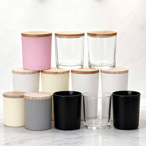 Frascos para velas, recipientes para velas de lujo de 12 oz, 10 oz y 8 oz, frascos de vidrio ámbar esmerilado para velas con tapa y cajas de embalaje - Product Image 6