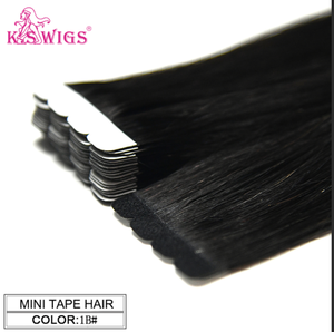 Extensions de cheveux mini-adhésives Remy vierges à cuticules intactes, tissage invisible en cheveux humains lisses pour femmes, pour coiffures DIY sur toute la tête. - Product Image 5