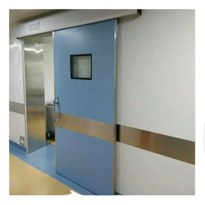 सफेद एल्यूमीनियम पैनल वायुरोधी चिकित्सा वार्ड दरवाजा