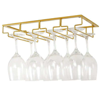 Nouveau support de verre à vin sous l'armoire verres à pied porte-verre à vin cintre de rangement support en métal organisateur de stockage pour armoire de cuisine Bar