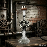 Ensemble de chicha de luxe MALAUD original en acier inoxydable laqué moderne, idéal pour la maison, les fêtes, les bars, les cafés, les restaurants et les salons.