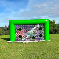 GMY Inflatables Cible de tir gonflable verte commerciale pour jeu de carnaval de football pour enfants