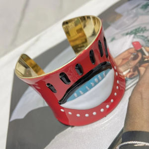 Alla moda bracciali aperti a forma di goccia colori ad olio <span class=keywords><strong>grande</strong></span> malocchio con bracciali aperti 18k placcato oro set di braccialetti di gioielli da donna - Product Image 3