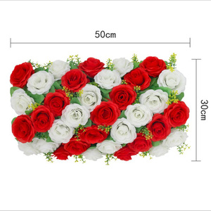 Pannello Decorativo per Matrimoni 50*30CM, Parete di Fiori Artificiali di Rose Rosse - Product Image 6