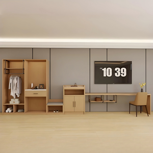 Juego Completo de Muebles Personalizados para Habitaciones de <span class=keywords><strong>Hotel</strong></span>, Armario RTA para Dormitorio, Muebles para Hostelería, Venta al Por Mayor de Fábrica - Product Image 1