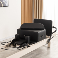 Nouveau design de reformer de Pilates en bois blanc arrondi pour la formation à domicile, machine de Pilates, reformer commercial