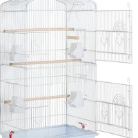 Cage pour les perroquets en acier, grande taille, avec toit et bol d'alimentation, abri pour animaux domestiques, vente en gros
