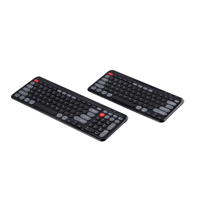 Keyboard Gaming Mekanik Mini Nirkabel Dual Mode Isi Ulang 2.4Ghz USB Type C, Dapat Terhubung ke 3 Perangkat, 99 Tombol