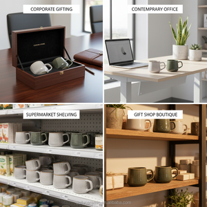 ชุดแก้วกาแฟเซรามิกเคลือบรีแอกทีฟ Lilin Daily พร้อมโลโก้สั่งทำ สำหรับใช้ในสำนักงานและที่บ้าน - Product Image 5