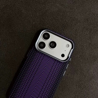 Nouvelle coque de téléphone magnétique en PC mince avec motif en fibre de carbone élégante pour iPhone 18 Pro Max 17 16