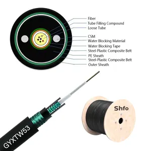 SHFO-GYXTW53 GYXTW53 4-12 Core Outdoor Fiber Optical Cable Armored Optical Cable