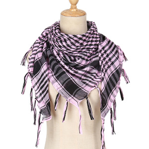 Pañuelo Shemagh Cuadrado de Moda 98*98cm para Hombre, Pañuelo Keffiyeh Árabe, Turbante Unisex a Cuadros con Borlas para Mujer, para Exteriores - Product Image 3