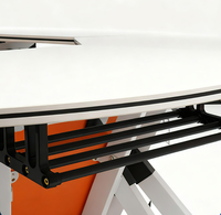 Ensemble de table et chaises de conférence pliantes modernes multifonctionnelles en métal personnalisées, table longue modulaire de bureau, chaise de bureau pour étudiants