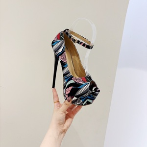 Sandalias de Mujer, Tacones, Nuevas, Elegantes, de Plataforma, para Fiesta, Coloridas, Tacones Altos de Stripper 2024 - Product Image 5