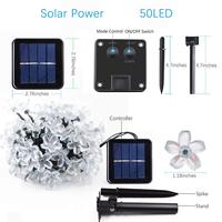 Sakura – guirlandes solaires à piles, lumières féeriques de noël