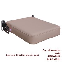 AUTOLIUMA Chaise pliante à rebond automatique avec revêtement en cuir et acier pour les transports publics et l'utilisation en voiture
