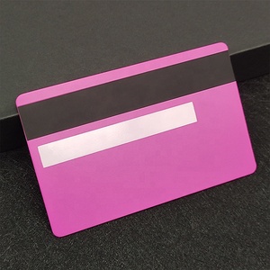 กระเป๋าสตางค์ใส่บัตรเครดิตทำจากโลหะผิวด้านสีชมพูพร้อมช่องใส่ชิป4442/4428 - Product Image 2