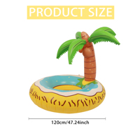 Aufblasbare Palmen-Pool-Luftmatratze: Hawaiianisches, tropisches, lustiges Sitzdesign, Kokosnuss-Pool-Floß, Schwimmring aus PVC für Erwachsene, Sommer-Strandparty