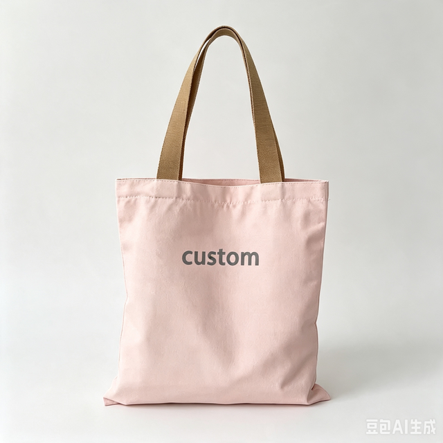 Recycled Cotton Canvas Tote Bag Custom Logo Contrast Color Top Handle Eco Reusable Shopping Made in China