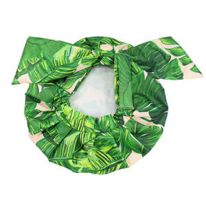 Bonnet de douche réutilisable pour femmes Bonnet de cheveux antidérapant étanche pour la douche Confortable <span class=keywords><strong>Flexiband</strong></span> Soft l Durable Shower Cap(Tropical) business - Product Image 4