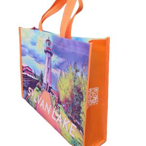Customized Logo Eco-Friendly Reusable <b>Supermarket</b> Grocery Shopping Bag Folding Non-Woven Cloth Bag for Promotions - Product Image 1
