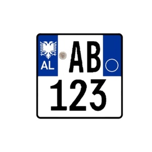 Plaques <span class=keywords><strong>d</strong></span>'<span class=keywords><strong>immatriculation</strong></span> européennes en aluminium gaufré Alniar personnalisées en usine, finition brillante/chrome <span class=keywords><strong>noir</strong></span> pour la <span class=keywords><strong>d</strong></span>écoration de voitures et usage commercial - Product Image 2