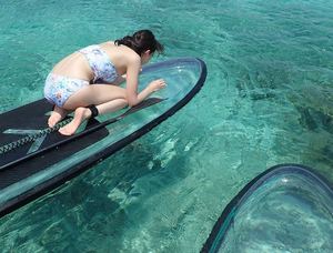 الساخن بيع شفافة لوح بدال 3M انظر من خلال واضح المحيط <span class=keywords><strong>SUP</strong></span> الوقوف ركوب الأمواج الرياضات المائية - Product Image 4