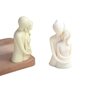 Cetakan silikon pelukan pasangan plester Resin lilin DIY kerajinan 3D orang cetakan patung untuk dekorasi rumah hadiah pernikahan kenang-kenangan romantis - Product Image 5