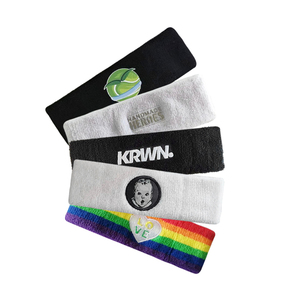 Diademas Deportivas de Yoga al por Mayor para Hombre y Mujer, de Tela de Rizo de Algodón, con Bordado y Logotipo Personalizado - Product Image 6