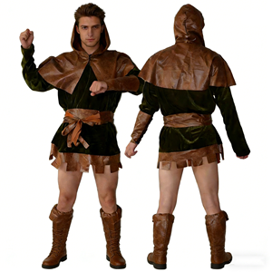 Costume da <span class=keywords><strong>Robin</strong></span> Hood per Adulti, Travestimento per Feste e Carnevale, Costume di Fantasia Ispirato a TV e Film MAB-113 - Product Image 1