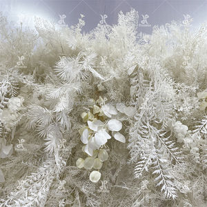 Günstiges Dekoratives Hochzeitsdekor: 3D Weiße Künstliche Roll-up Pampasgras Blumenwand als Kulisse - Product Image 4