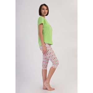 Combinaison de nuit pour femme en Lyocell Suprem à col rond, manches courtes et poignets ovales - Product Image 2