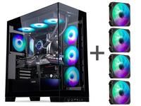 Boîtier PC de jeu SAMA 4503, boîtier d'ordinateur de tour moyenne ATX, conception de carte mère à branchement arrière, panneau latéral transparent en verre trempé
