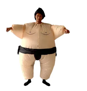 Setelan permainan olahraga populer setelan gulat Sumo kostum tiup kostum lucu untuk pertemuan olahraga dewasa