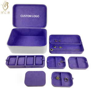 شعار مخصص للسفر سوار قرط قلادة ساعة منظم صندوق مجوهرات للسفر منظم صندوق مجوهرات - Product Image 1