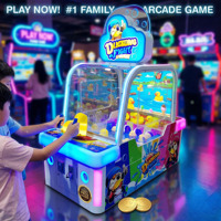 2026 Machine de jeu d'arcade d'intérieur à monnayeur pour enfants, jeu de tir à l'eau 'Duckling Fight' avec tickets, en plastique