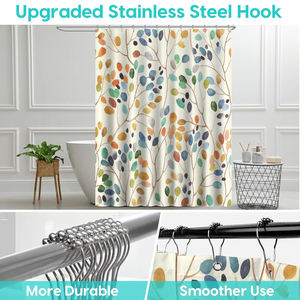 <span class=keywords><strong>Rideau</strong></span> <span class=keywords><strong>de</strong></span> <span class=keywords><strong>douche</strong></span> floral CF pour salle <span class=keywords><strong>de</strong></span> bain, feuilles colorées, décoration <span class=keywords><strong>de</strong></span> salle <span class=keywords><strong>de</strong></span> bain, <span class=keywords><strong>rideau</strong></span> <span class=keywords><strong>de</strong></span> <span class=keywords><strong>douche</strong></span> en polyester imperméable avec crochets - Product Image 5