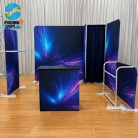 Stand d'exposition pop-up de qualité commerciale 10x10 pieds - Étagères à trois niveaux + Cabine d'intimité