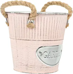 Seau en métal jardinière décor à la maison métal cour Art jardinage acier pot de fleurs extérieur plantation coffre-fort fleurs seau - Product Image 1