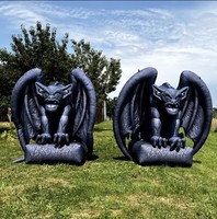 Décoration de cour de gargouille gonflable d'Halloween avec lumières LED, gonflables de gargouille | Gargouilles et grotesques gonflables